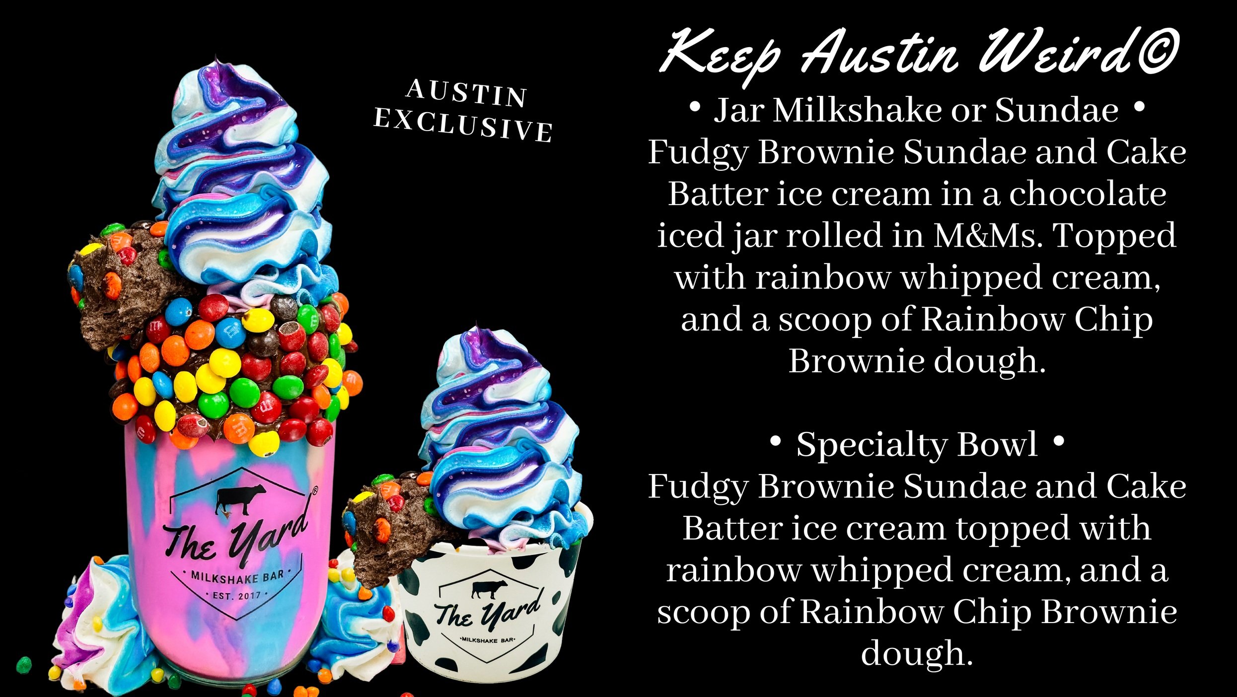 Austin Menu — The Yard Milkshake Bar - As seen on Shark Tank